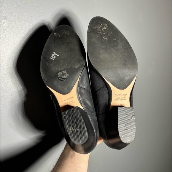 Aquatalia Fiona Black Leather Bootie Women’s Size 9 - Picture 7 of 8